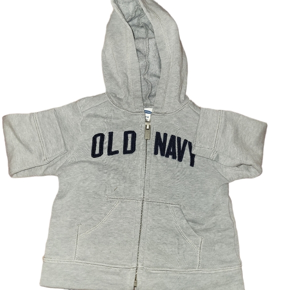 Old Navy Zip Hoodie Gray/Blue sz 3-6mo